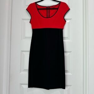 Elegant Red and Black Dress